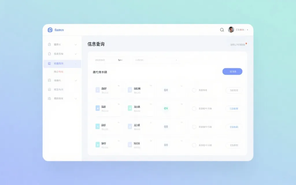 高效信息查询界面示意图